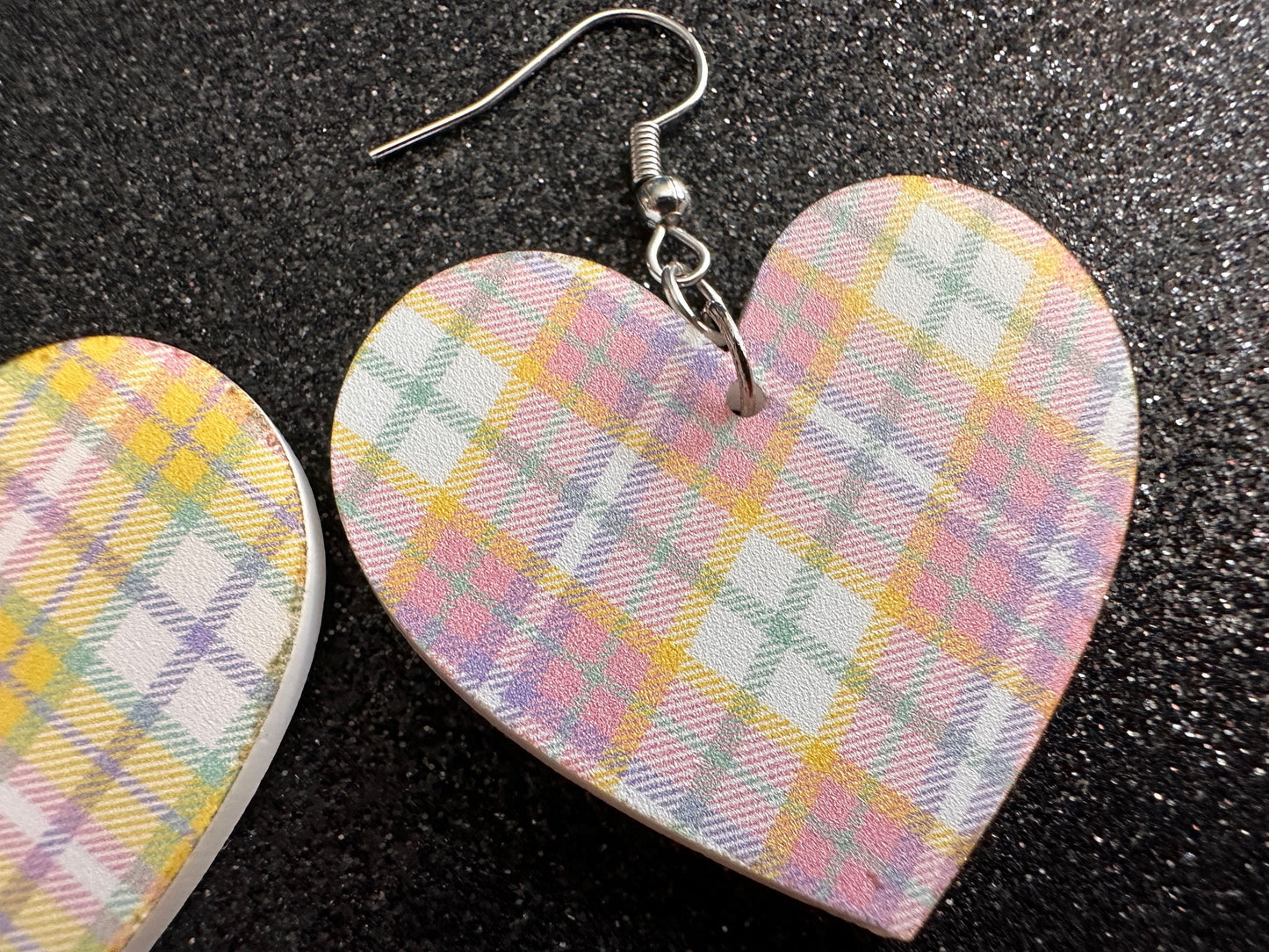 Cute Pastel Plaid Earrings: Laser Cut Acrylic Patterns, Pastels, Shapes, Flannel, Schoolgirl, Preppy, Gag Gift, Best Gifts for Her/Him/Them
