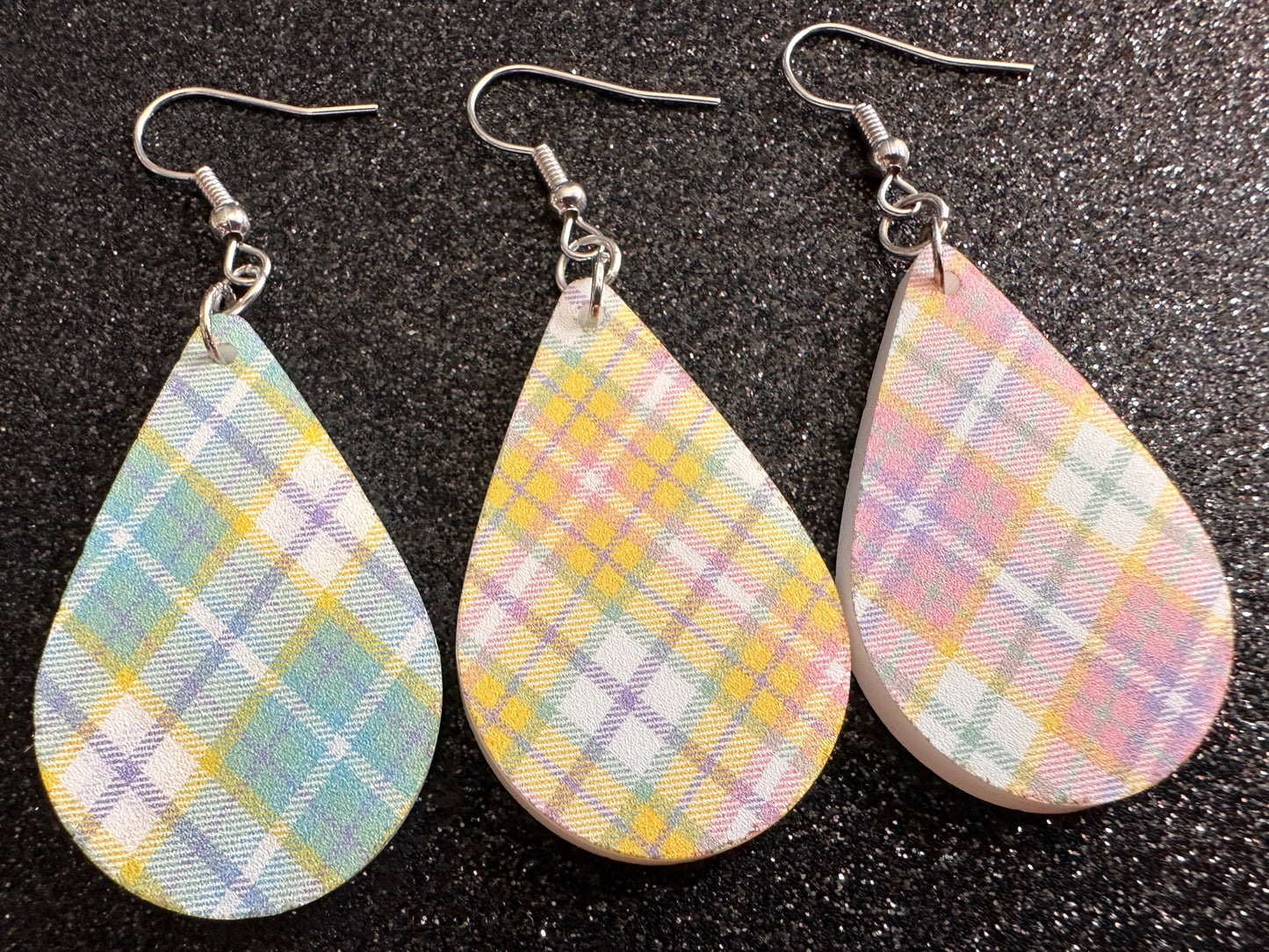 Cute Pastel Plaid Earrings: Laser Cut Acrylic Patterns, Pastels, Shapes, Flannel, Schoolgirl, Preppy, Gag Gift, Best Gifts for Her/Him/Them