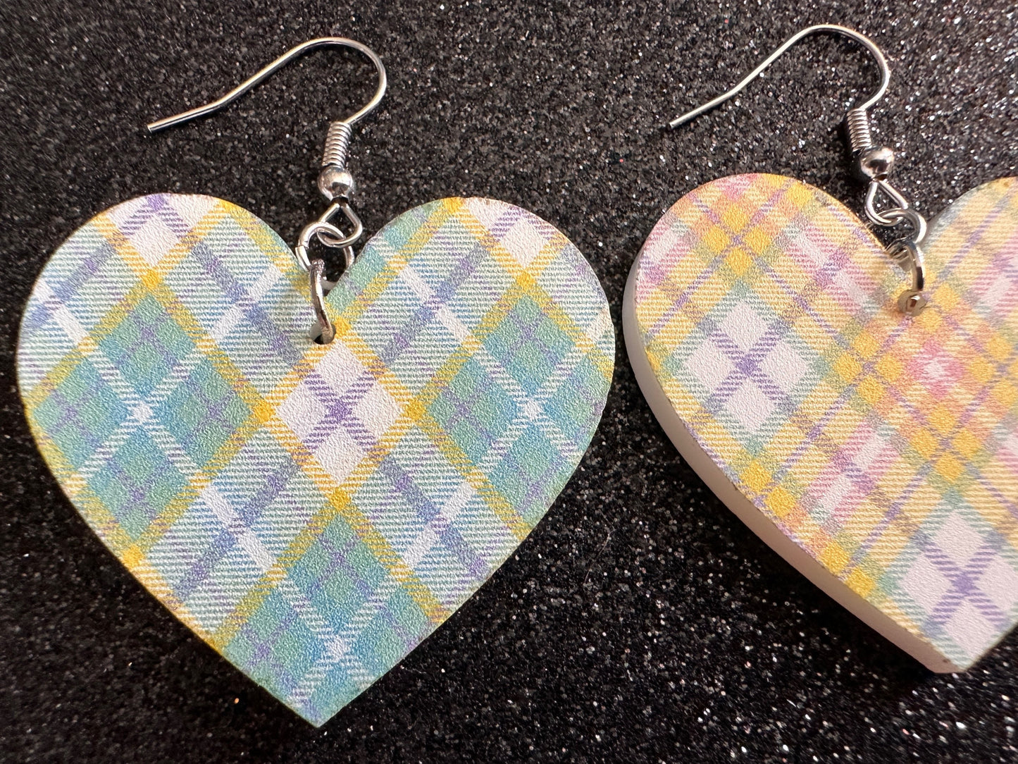 Cute Pastel Plaid Earrings: Laser Cut Acrylic Patterns, Pastels, Shapes, Flannel, Schoolgirl, Preppy, Gag Gift, Best Gifts for Her/Him/Them