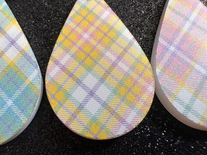 Cute Pastel Plaid Earrings: Laser Cut Acrylic Patterns, Pastels, Shapes, Flannel, Schoolgirl, Preppy, Gag Gift, Best Gifts for Her/Him/Them