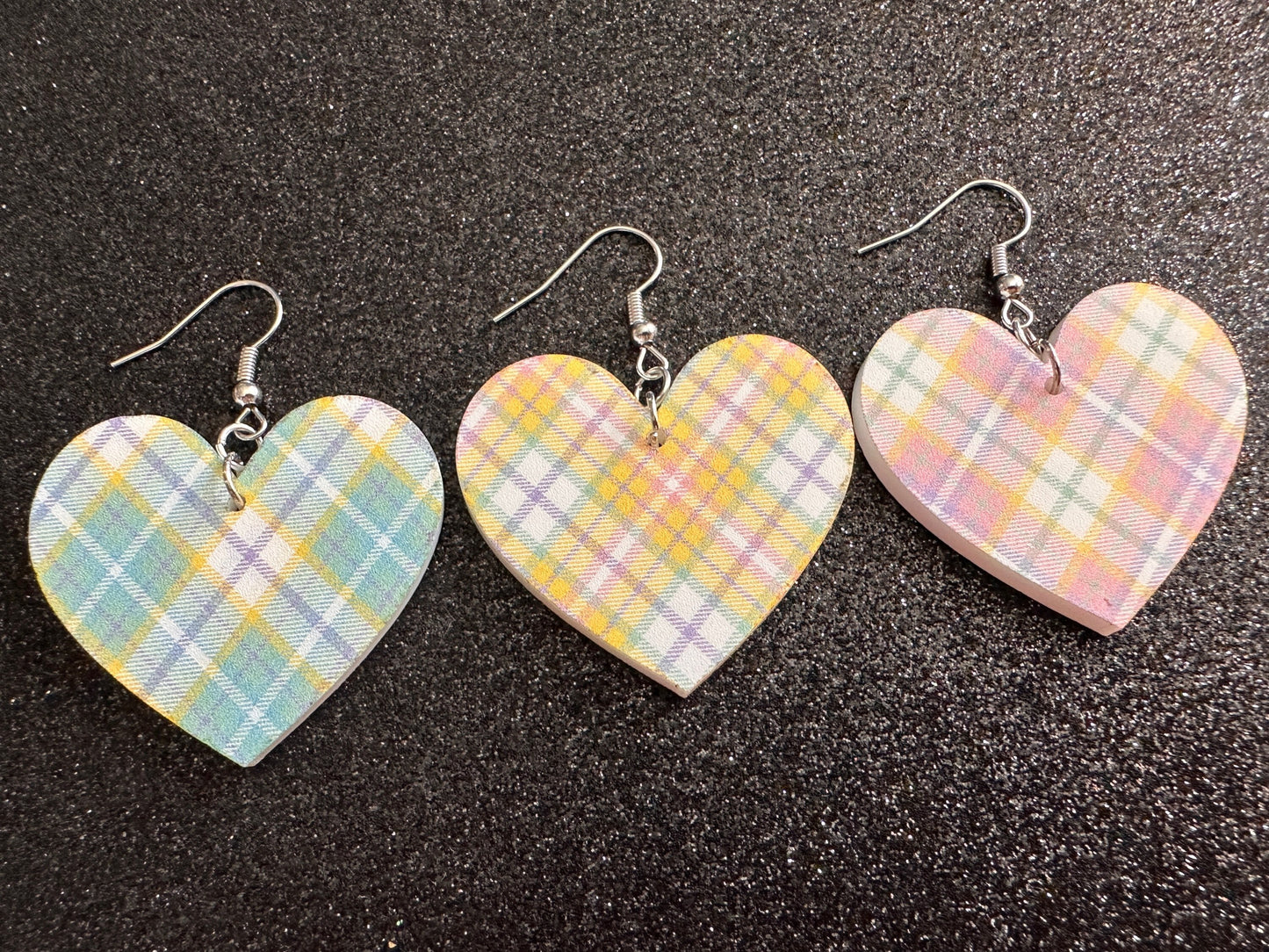 Cute Pastel Plaid Earrings: Laser Cut Acrylic Patterns, Pastels, Shapes, Flannel, Schoolgirl, Preppy, Gag Gift, Best Gifts for Her/Him/Them