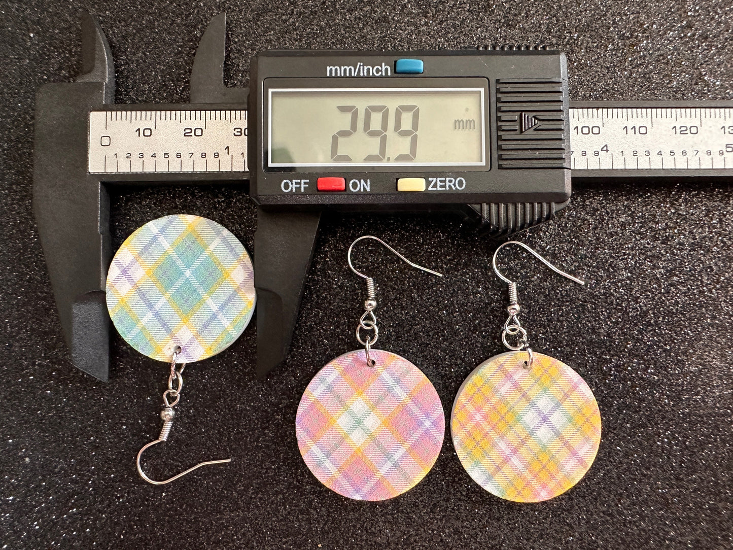 Cute Pastel Plaid Earrings: Laser Cut Acrylic Patterns, Pastels, Shapes, Flannel, Schoolgirl, Preppy, Gag Gift, Best Gifts for Her/Him/Them