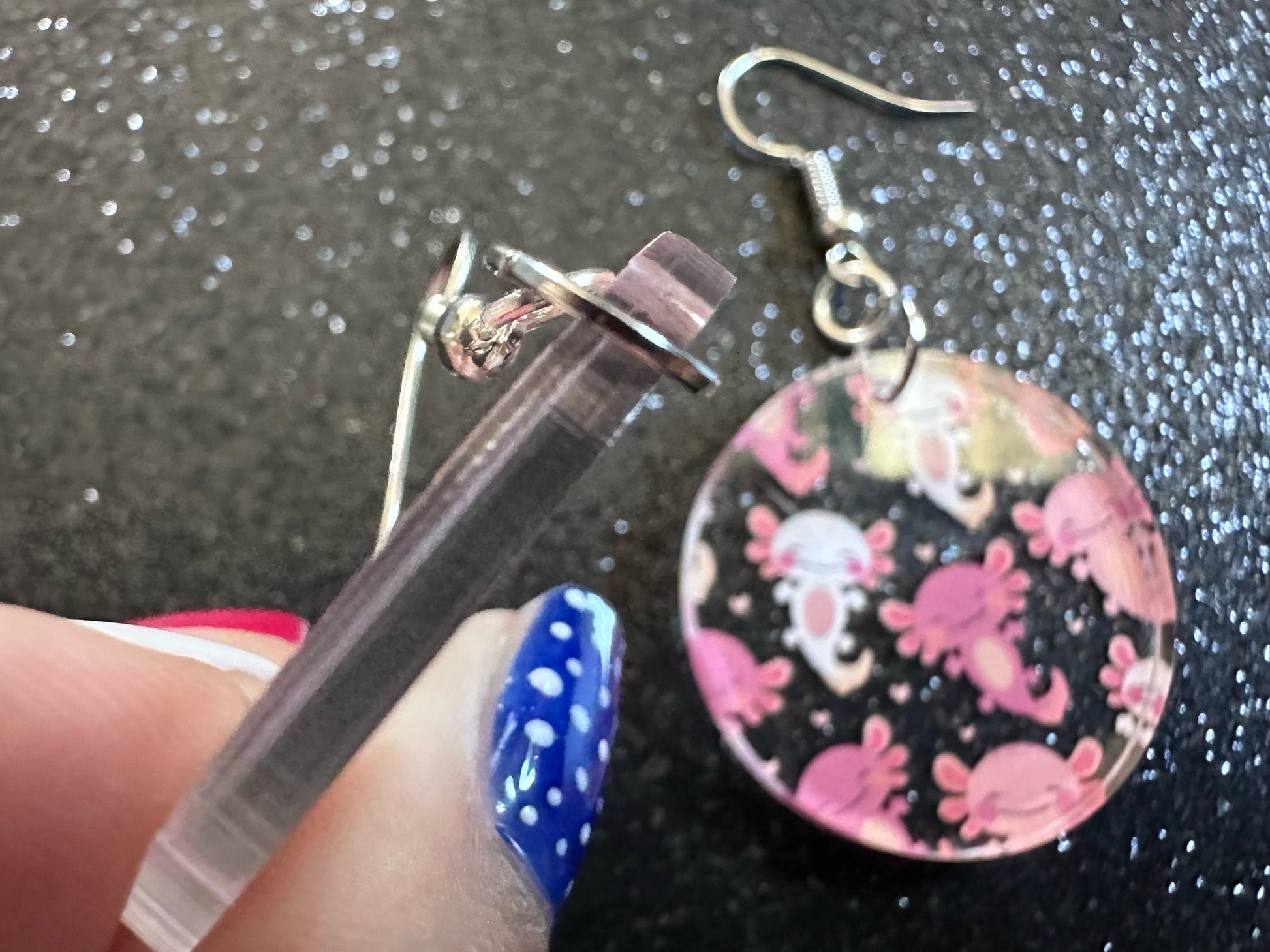 Cute Pink Axolotl Earrings: Laser Cut Acrylic Axolotls, Aquarium, Fish, Pet, Marine Animals, Animal, Snorkel, Best Gifts for Her/Him/Them