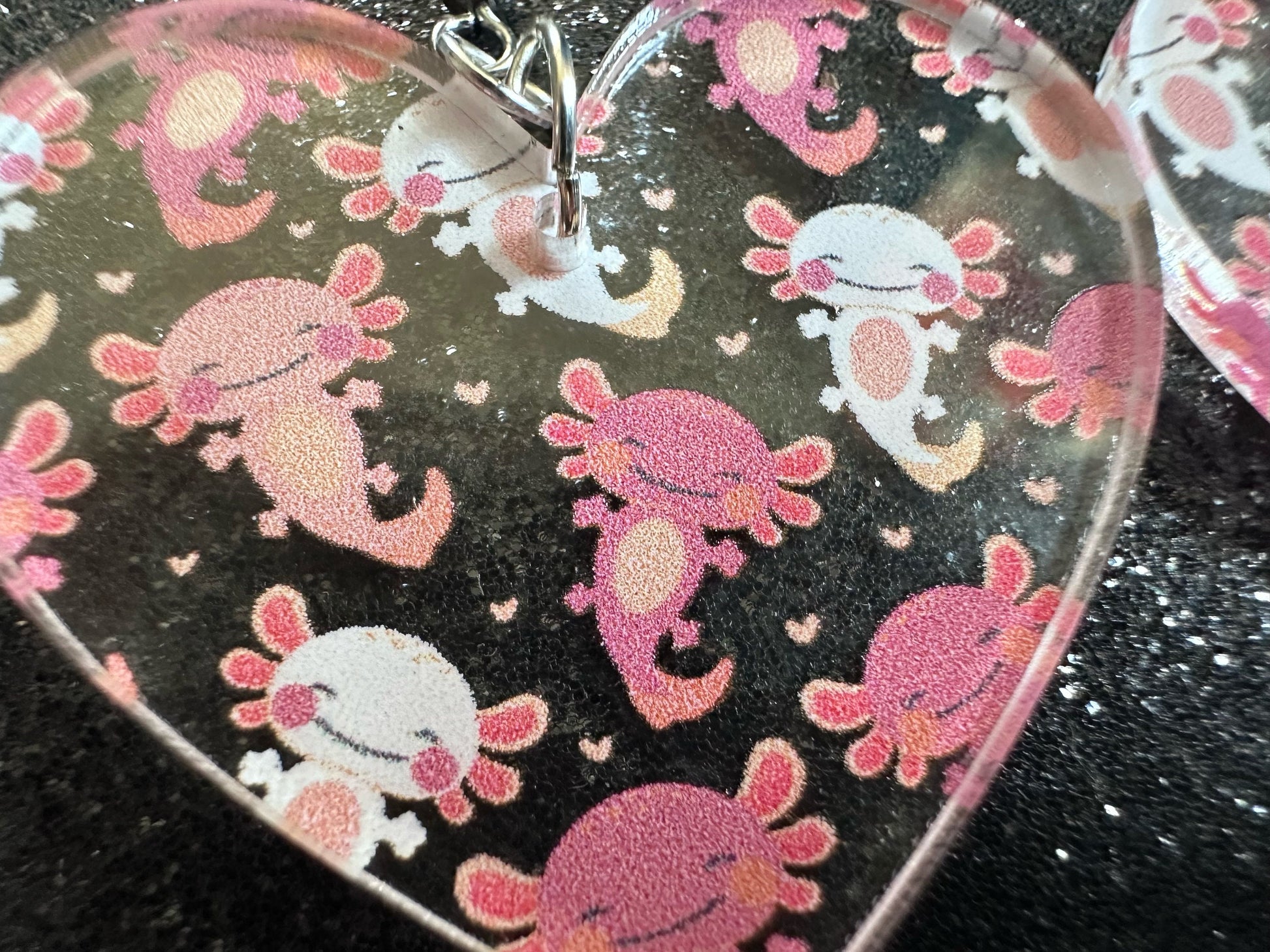 Cute Pink Axolotl Earrings: Laser Cut Acrylic Axolotls, Aquarium, Fish, Pet, Marine Animals, Animal, Snorkel, Best Gifts for Her/Him/Them