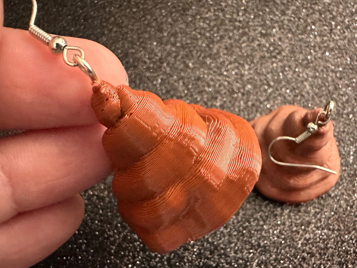 Cute Poop Earrings: 3D Printed Poops, Silly Brown Turds, Emojis, Funny, Gag Gift, Novelty Earrings, Costume Jewelry, Gifts for Her/Him/Them
