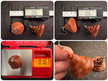 Cute Poop Earrings: 3D Printed Poops, Silly Brown Turds, Emojis, Funny, Gag Gift, Novelty Earrings, Costume Jewelry, Gifts for Her/Him/Them