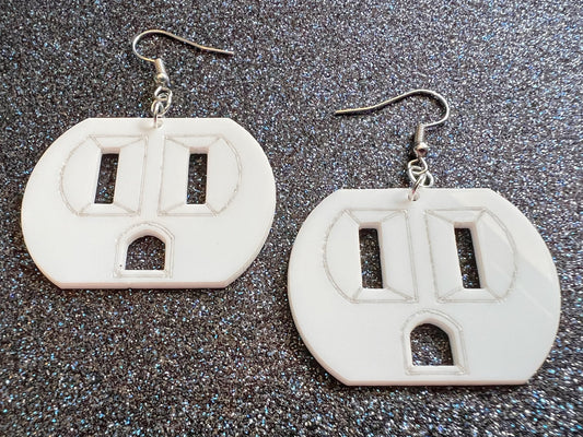 Cute Socket Earrings: Laser Cut Acrylic Sockets, Electricity, Electrical, Appliances, Best Gifts for Her/Him/Them