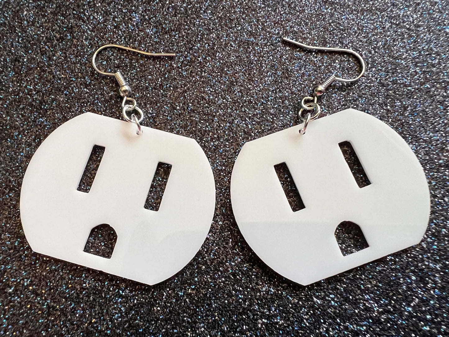Cute Socket Earrings: Laser Cut Acrylic Sockets, Electricity, Electrical, Appliances, Best Gifts for Her/Him/Them