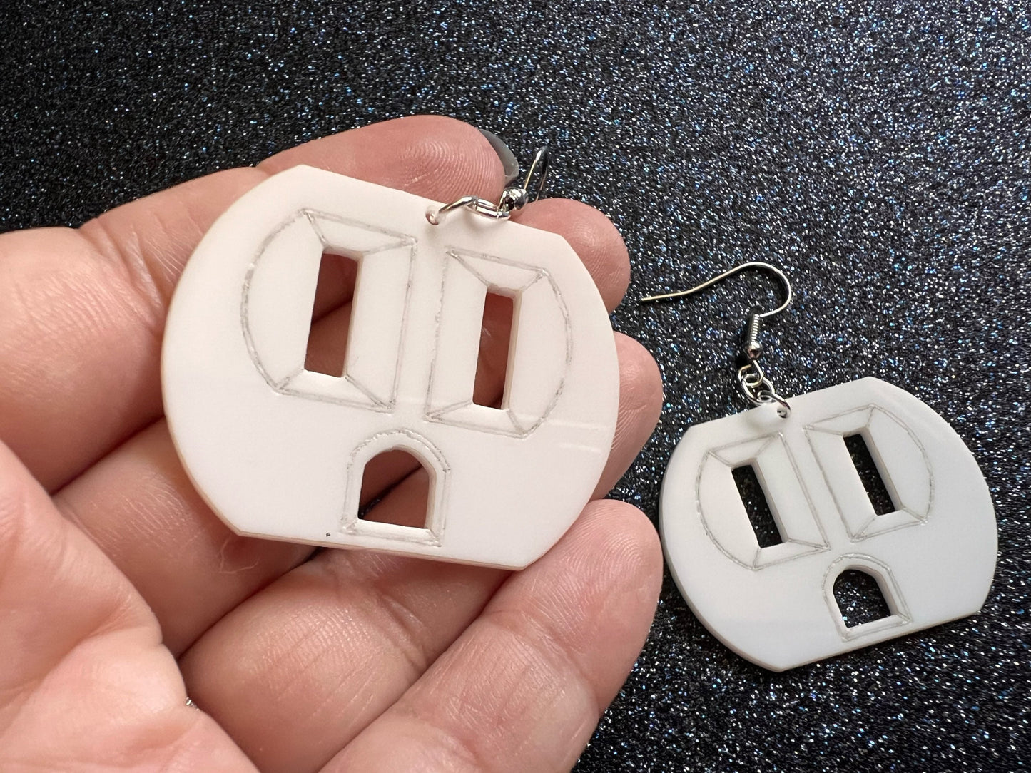 Cute Socket Earrings: Laser Cut Acrylic Sockets, Electricity, Electrical, Appliances, Best Gifts for Her/Him/Them