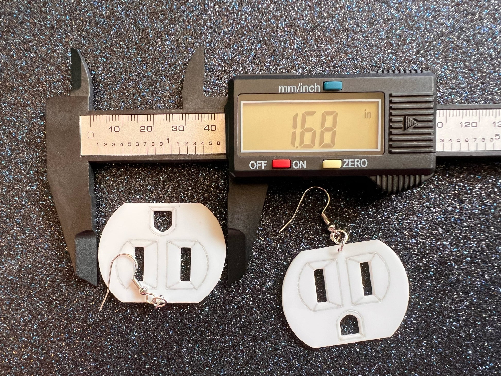 Cute Socket Earrings: Laser Cut Acrylic Sockets, Electricity, Electrical, Appliances, Best Gifts for Her/Him/Them