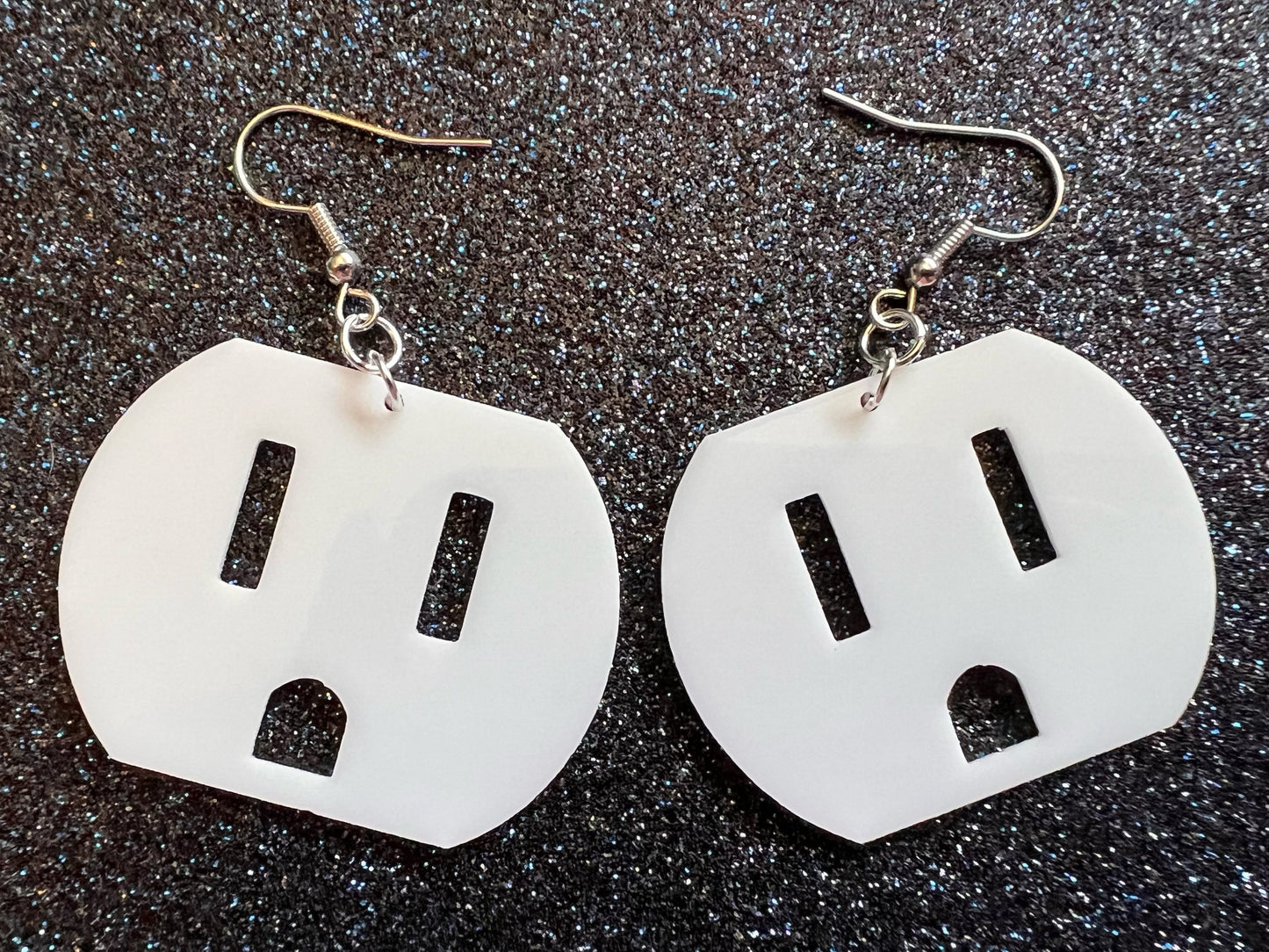 Cute Socket Earrings: Laser Cut Acrylic Sockets, Electricity, Electrical, Appliances, Best Gifts for Her/Him/Them