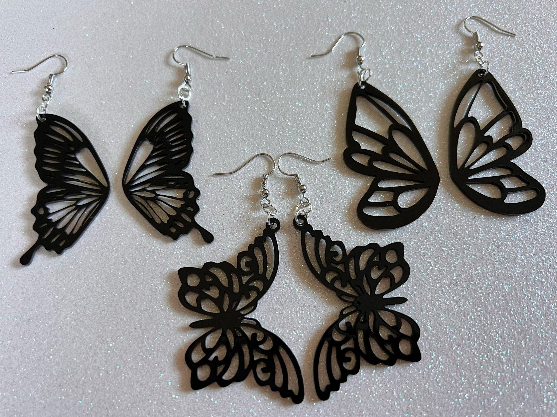 Dainty Butterfly Wing Earrings: Laser Cut Acrylic Butterflies, Summer, Monarch, Insects, Bugs, Best Gifts for Her/Him/Them