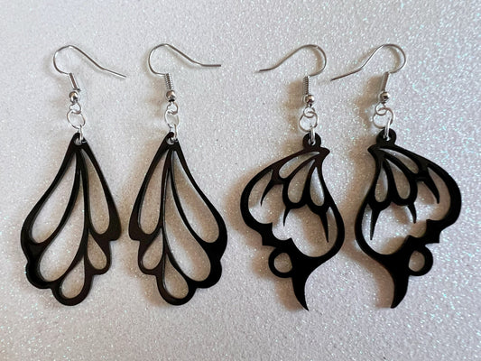 Dainty Butterfly Wing Earrings: Laser Cut Acrylic Butterflies, Summer, Monarch, Insects, Bugs, Best Gifts for Her/Him/Them