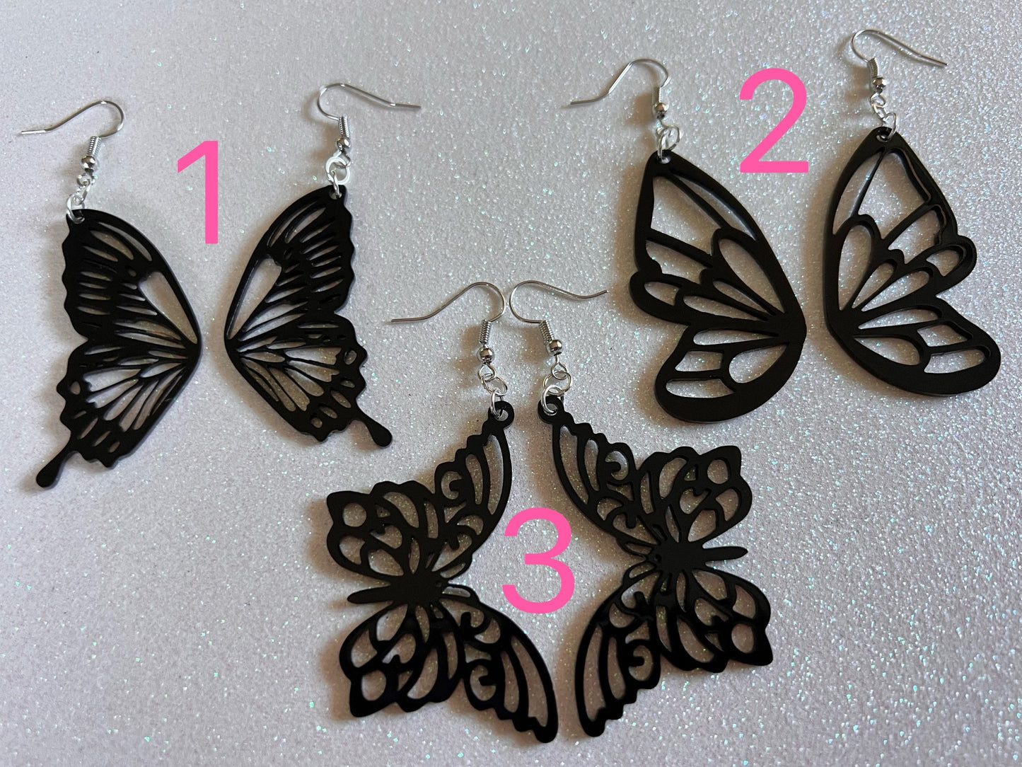 Dainty Butterfly Wing Earrings: Laser Cut Acrylic Butterflies, Summer, Monarch, Insects, Bugs, Best Gifts for Her/Him/Them