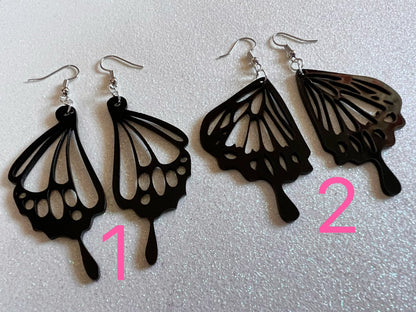 Dainty Butterfly Wing Earrings: Laser Cut Acrylic Butterflies, Summer, Monarch, Insects, Bugs, Best Gifts for Her/Him/Them