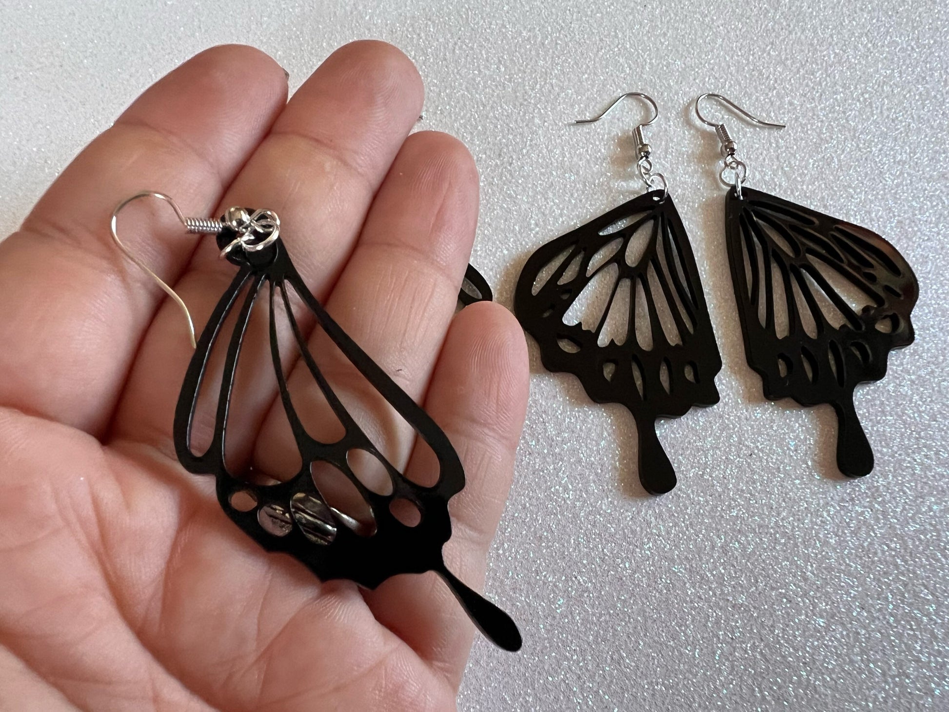 Dainty Butterfly Wing Earrings: Laser Cut Acrylic Butterflies, Summer, Monarch, Insects, Bugs, Best Gifts for Her/Him/Them