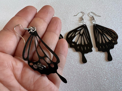 Dainty Butterfly Wing Earrings: Laser Cut Acrylic Butterflies, Summer, Monarch, Insects, Bugs, Best Gifts for Her/Him/Them