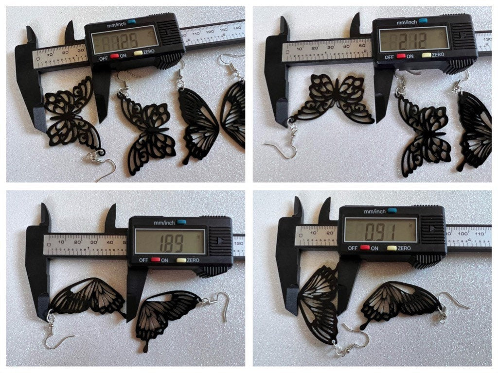 Dainty Butterfly Wing Earrings: Laser Cut Acrylic Butterflies, Summer, Monarch, Insects, Bugs, Best Gifts for Her/Him/Them