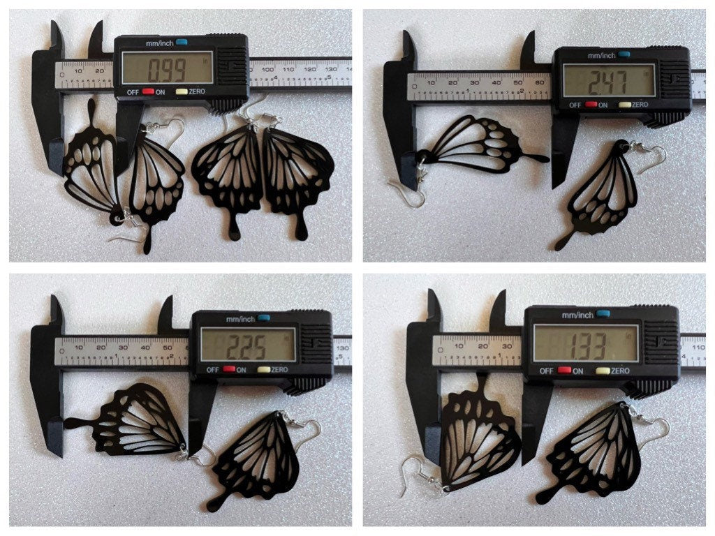 Dainty Butterfly Wing Earrings: Laser Cut Acrylic Butterflies, Summer, Monarch, Insects, Bugs, Best Gifts for Her/Him/Them