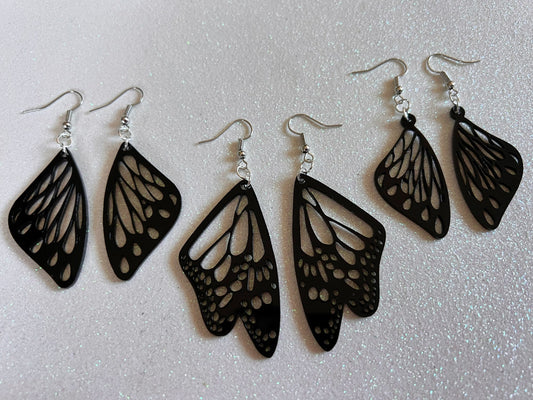 Dainty Butterfly Wing Earrings: Laser Cut Acrylic Butterflies, Summer, Monarch, Insects, Bugs, Gifts for Her/Him/Them