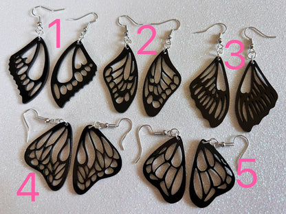 Dainty Butterfly Wing Earrings: Laser Cut Acrylic Butterflies, Summer, Monarch, Insects, Bugs, Gifts for Her/Him/Them