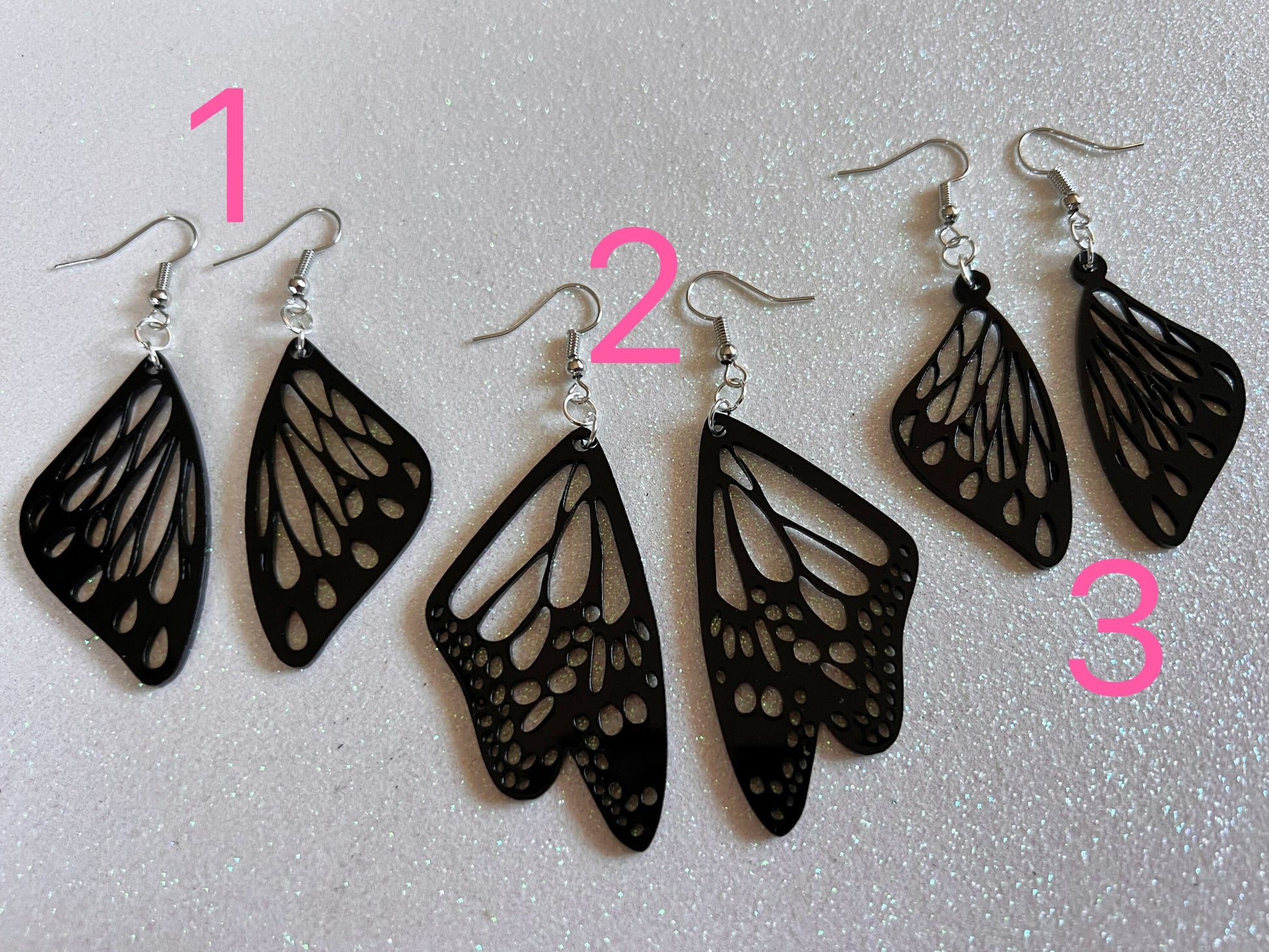 Dainty Butterfly Wing Earrings: Laser Cut Acrylic Butterflies, Summer, Monarch, Insects, Bugs, Gifts for Her/Him/Them