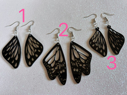 Dainty Butterfly Wing Earrings: Laser Cut Acrylic Butterflies, Summer, Monarch, Insects, Bugs, Gifts for Her/Him/Them