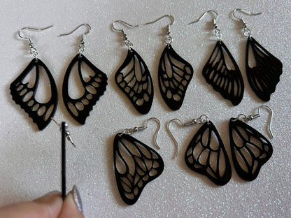 Dainty Butterfly Wing Earrings: Laser Cut Acrylic Butterflies, Summer, Monarch, Insects, Bugs, Gifts for Her/Him/Them