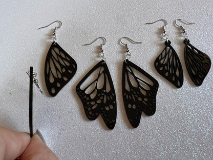 Dainty Butterfly Wing Earrings: Laser Cut Acrylic Butterflies, Summer, Monarch, Insects, Bugs, Gifts for Her/Him/Them