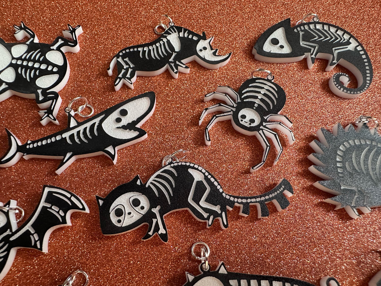 Dainty Halloween Animal Earrings: Laser Cut Acrylic Animal Skeletons, Koala, Bear, Spider, Mouse, Critter, Bat, Best Gifts for Her/Him/Them