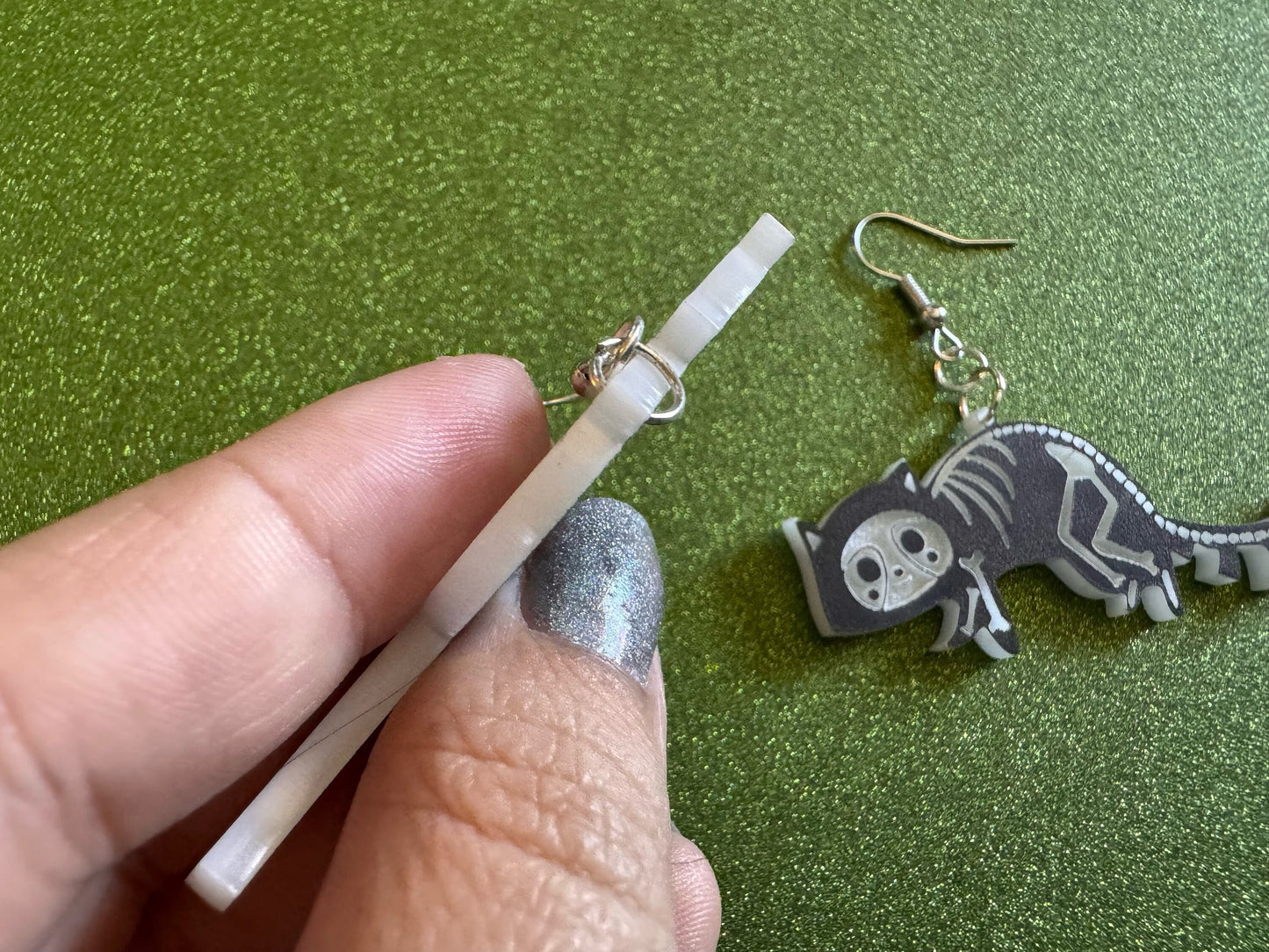 Dainty Halloween Animal Earrings: Laser Cut Acrylic Animals, Skeleton, Novelty Costume Jewelry, Gag Gift, Best Gifts for Her/Him/Them