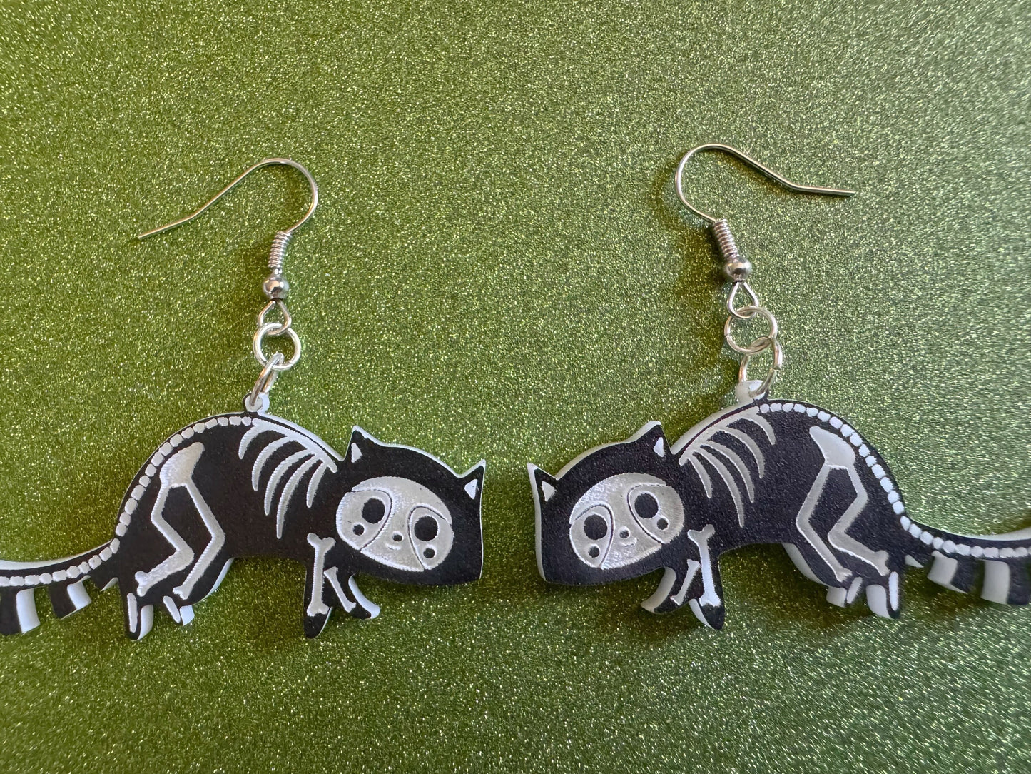 Dainty Halloween Animal Earrings: Laser Cut Acrylic Animals, Skeleton, Novelty Costume Jewelry, Gag Gift, Best Gifts for Her/Him/Them