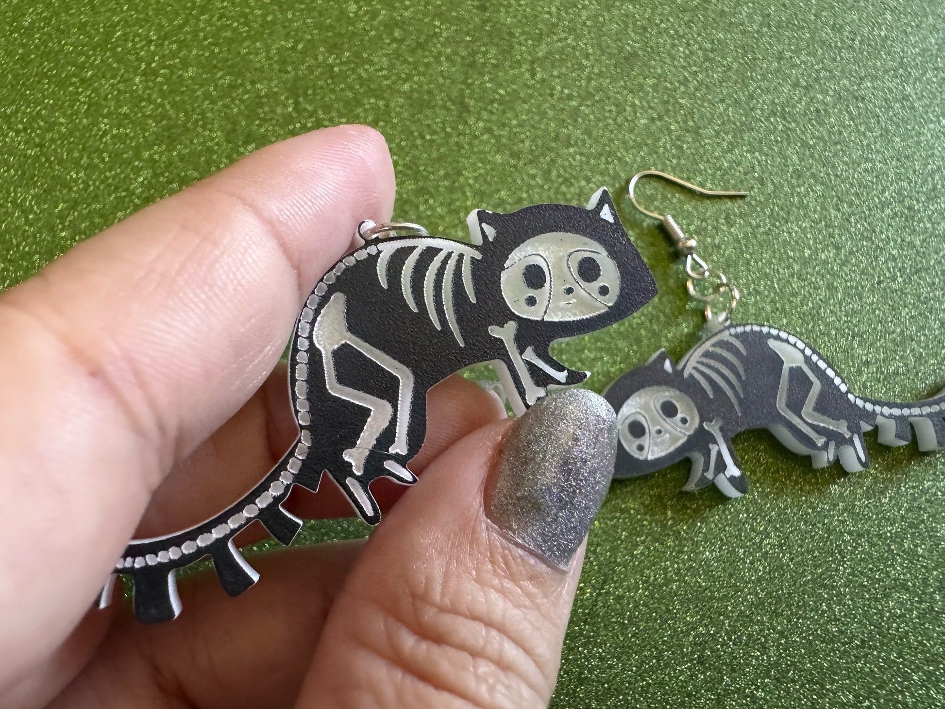 Dainty Halloween Animal Earrings: Laser Cut Acrylic Animals, Skeleton, Novelty Costume Jewelry, Gag Gift, Best Gifts for Her/Him/Them
