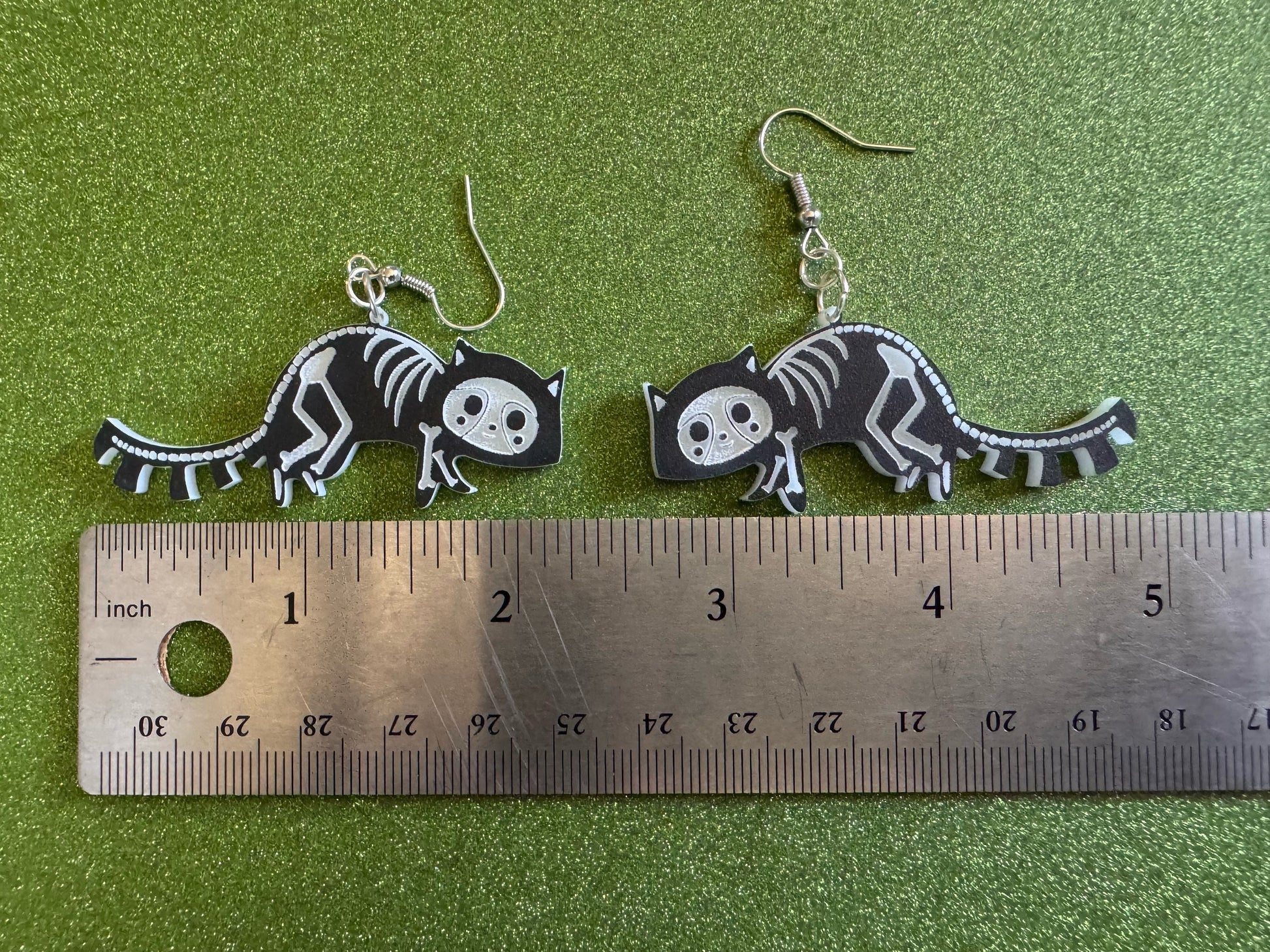 Dainty Halloween Animal Earrings: Laser Cut Acrylic Animals, Skeleton, Novelty Costume Jewelry, Gag Gift, Best Gifts for Her/Him/Them