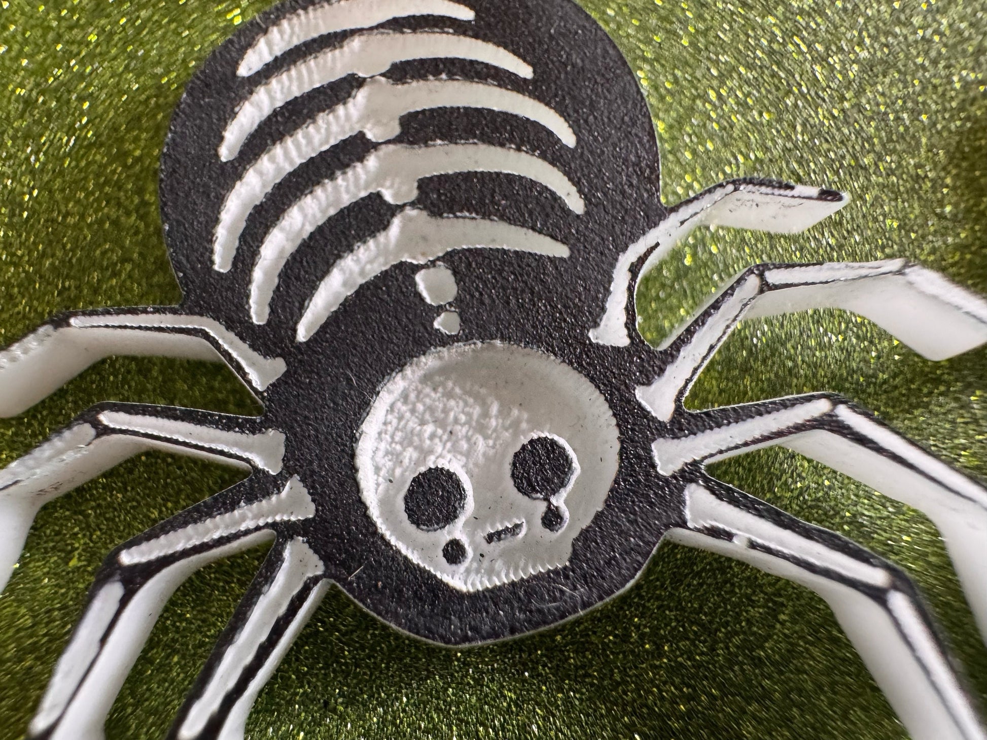 Dainty Halloween Spider Earrings: Laser Cut Acrylic Spiders, Joke Arachnid Skeleton, Novelty, Gag Gift, Best Gifts for Her/Him/Them