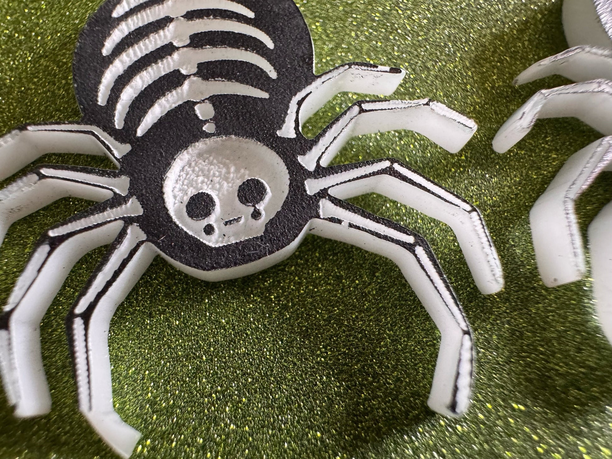 Dainty Halloween Spider Earrings: Laser Cut Acrylic Spiders, Joke Arachnid Skeleton, Novelty, Gag Gift, Best Gifts for Her/Him/Them