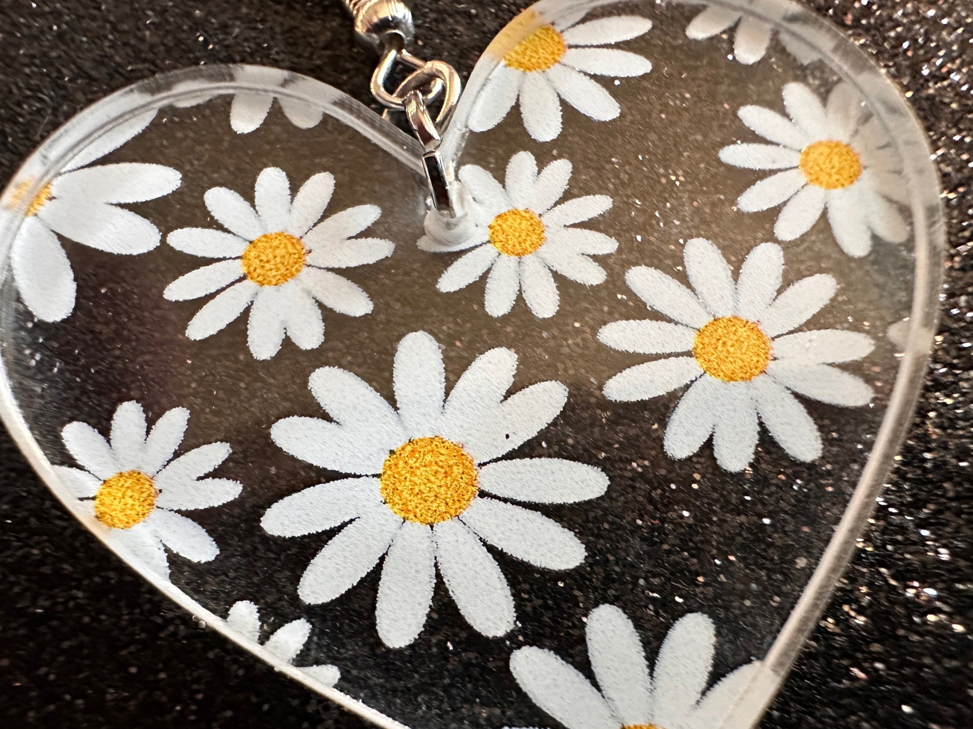 Daisy Earrings: Laser Cut Acrylic Flowers, Floral, Flowers, White Flowers, Bouquet, Plants, Summer, Valentines, Best Gifts for Her/Him/Them