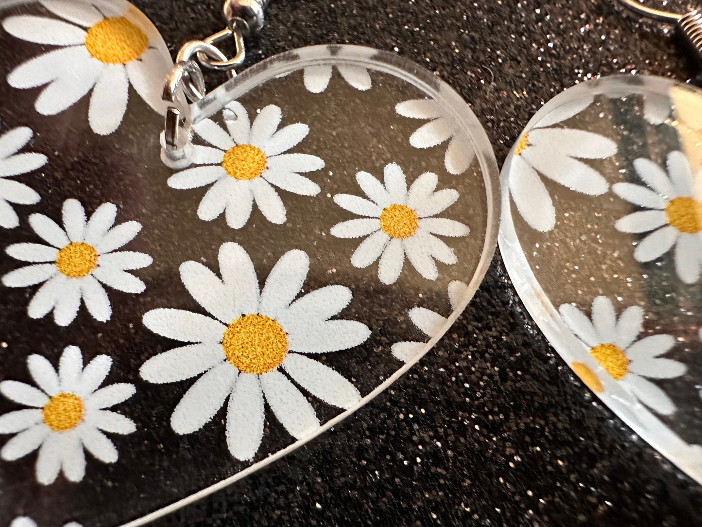 Daisy Earrings: Laser Cut Acrylic Flowers, Floral, Flowers, White Flowers, Bouquet, Plants, Summer, Valentines, Best Gifts for Her/Him/Them