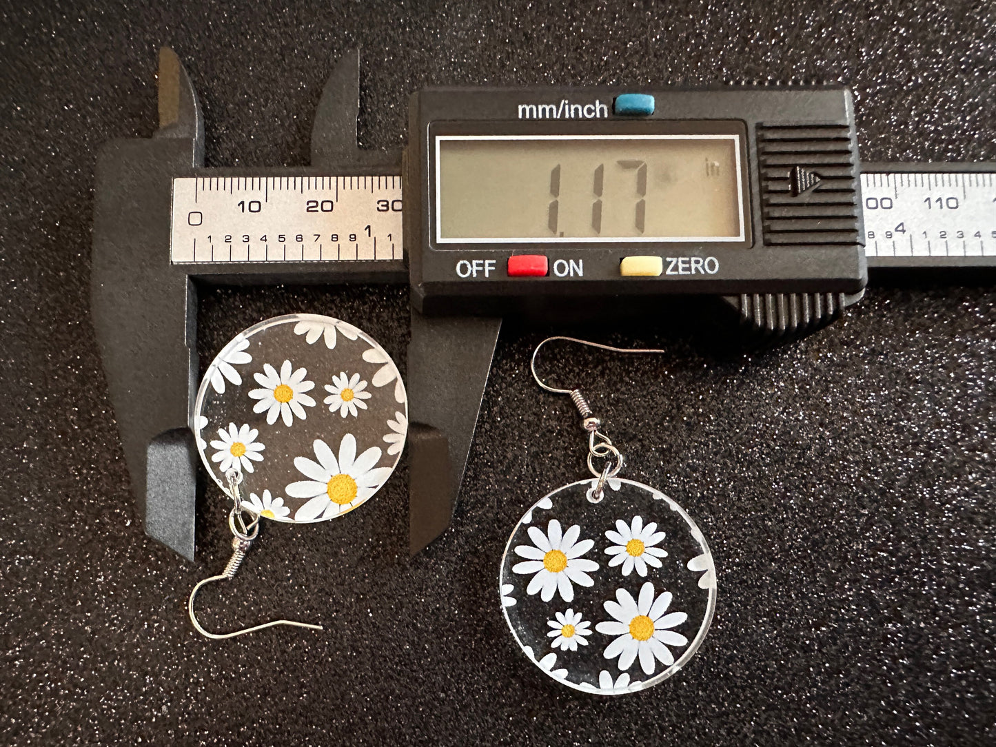 Daisy Earrings: Laser Cut Acrylic Flowers, Floral, Flowers, White Flowers, Bouquet, Plants, Summer, Valentines, Best Gifts for Her/Him/Them
