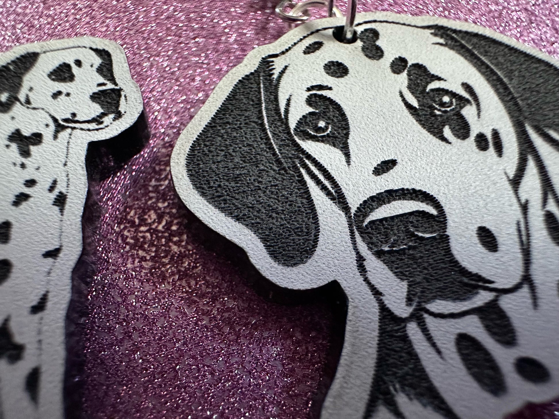 Dalmatian Earrings: Laser Cut Acrylic Dalmatians, Canine, Dogs, Doggo, Spotted Dog, Fireman Dog, Doggy Tails, Best Gifts for Her/Him/Them