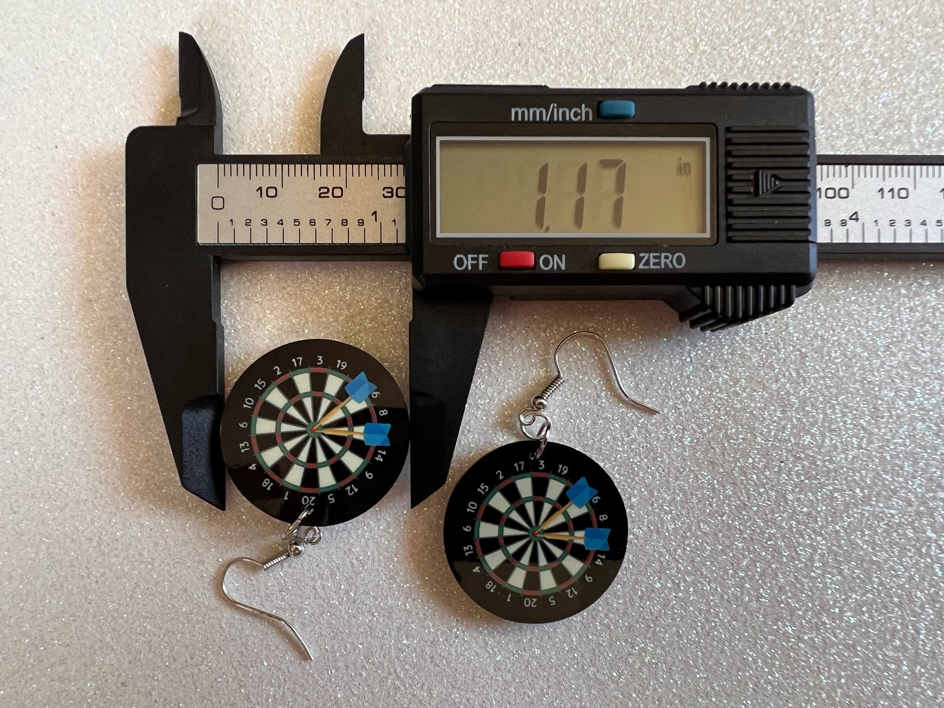 Darts Earrings: Dart Board Earrings, Board Game, Fun Earrings, Sublimated, Best Gifts for Her/Him/Them