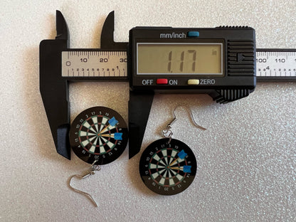 Darts Earrings: Dart Board Earrings, Board Game, Fun Earrings, Sublimated, Best Gifts for Her/Him/Them