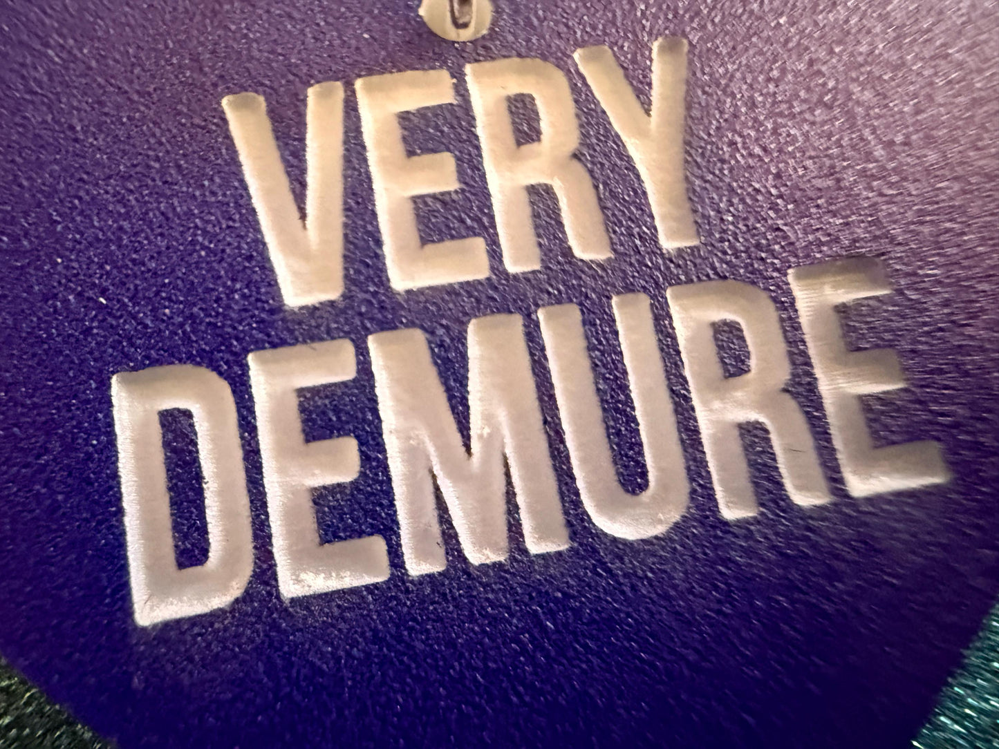 Demure Earrings: Laser Engraved Words, Very Demure, Very Mindful, Custom Words, Pop Culture, Novelty, Viral, Best Gifts for Her/Him/Them