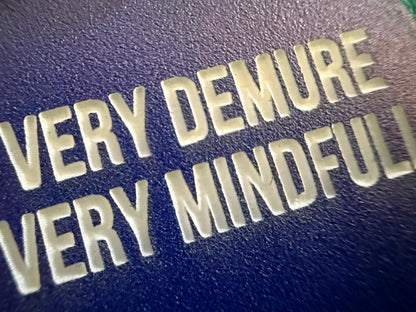 Demure Earrings: Laser Engraved Words, Very Demure, Very Mindful, Custom Words, Pop Culture, Novelty, Viral, Best Gifts for Her/Him/Them