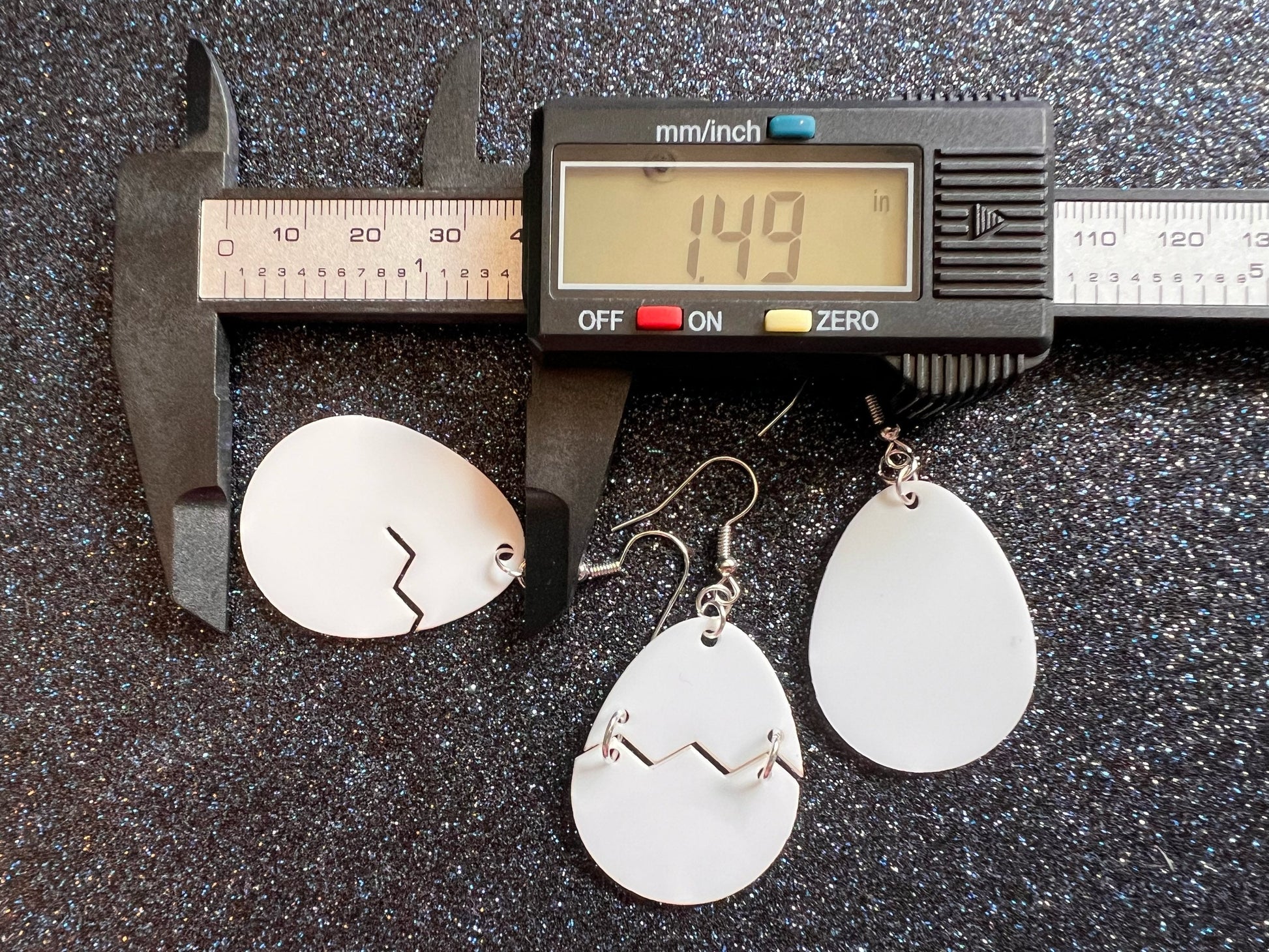 Dino Skull & Eggs Earrings: Laser Cut Acrylic Dinosaur Skeleton, T-Rex, Tyrannosaurus Rex, Bones, Jurassic Park, Best Gift for Her/Him/Them