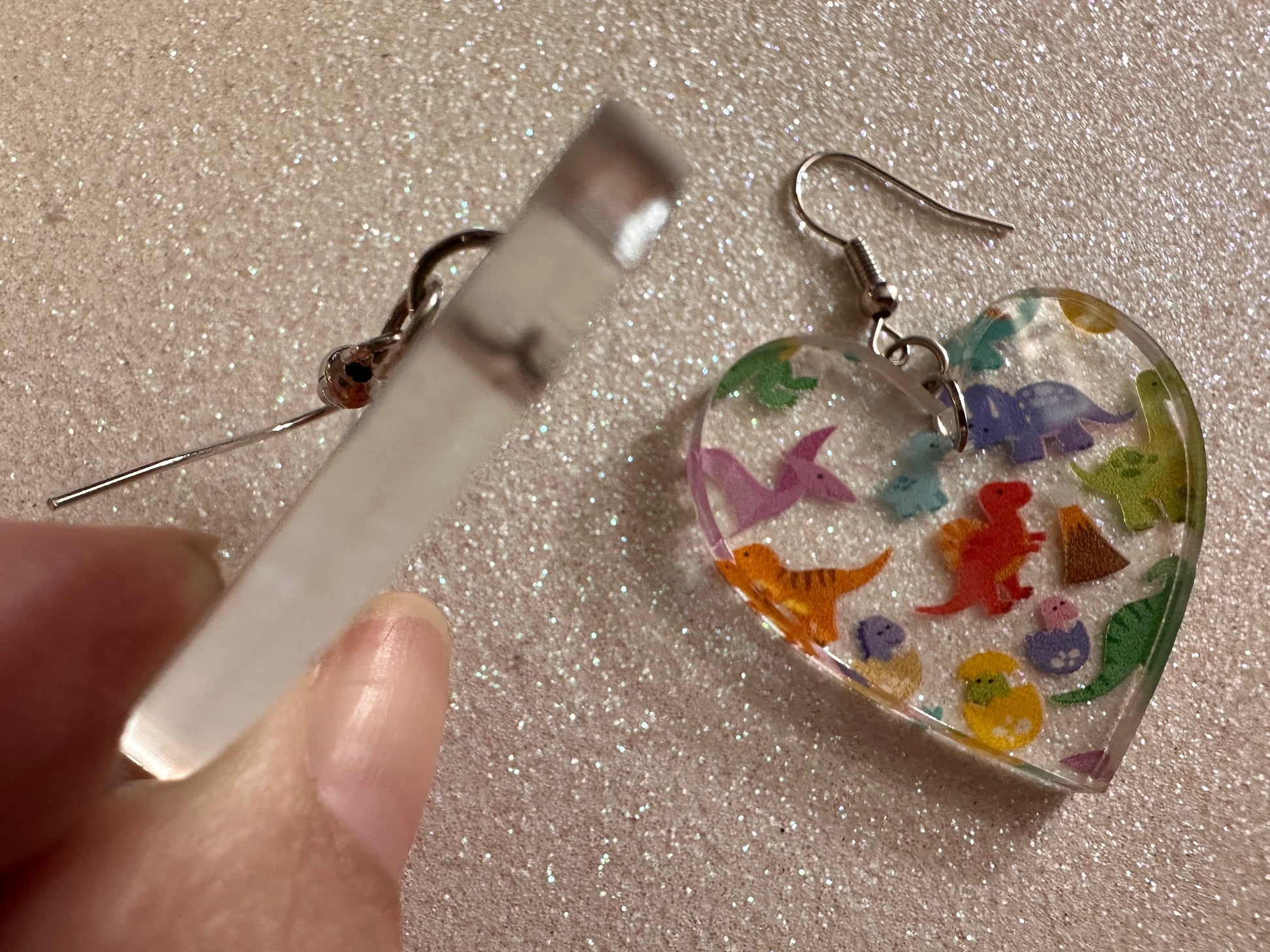 Dinosaur Earrings: Laser Cut Acrylic Dinosaurs, Dinos, Tyrannosaurus Rex, Jurassic, Volcano, Lava, Prehistoric, Best Gifts for Her/Him/Them