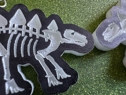 Dinosaur Skeleton Earrings: Laser Cut Acrylic Dinosaurs, Bones, Skeletons, Novelty Earrings, Costume Jewelry, Best Gifts for Her/Him/Them