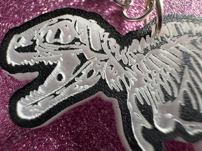 Dinosaur Skeleton Earrings: Laser Cut Acrylic Dinosaurs, Bones, Skeletons, Novelty Earrings, Costume Jewelry, Best Gifts for Her/Him/Them