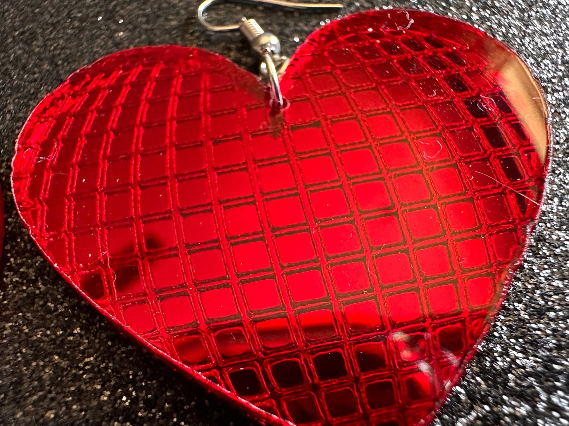 Disco Ball Earrings: Mirrored Laser Cut Acrylic Disco Balls & Hearts, Music, Musical, Retro, Party, Celebrate, Best Gifts for Her/Him/Them