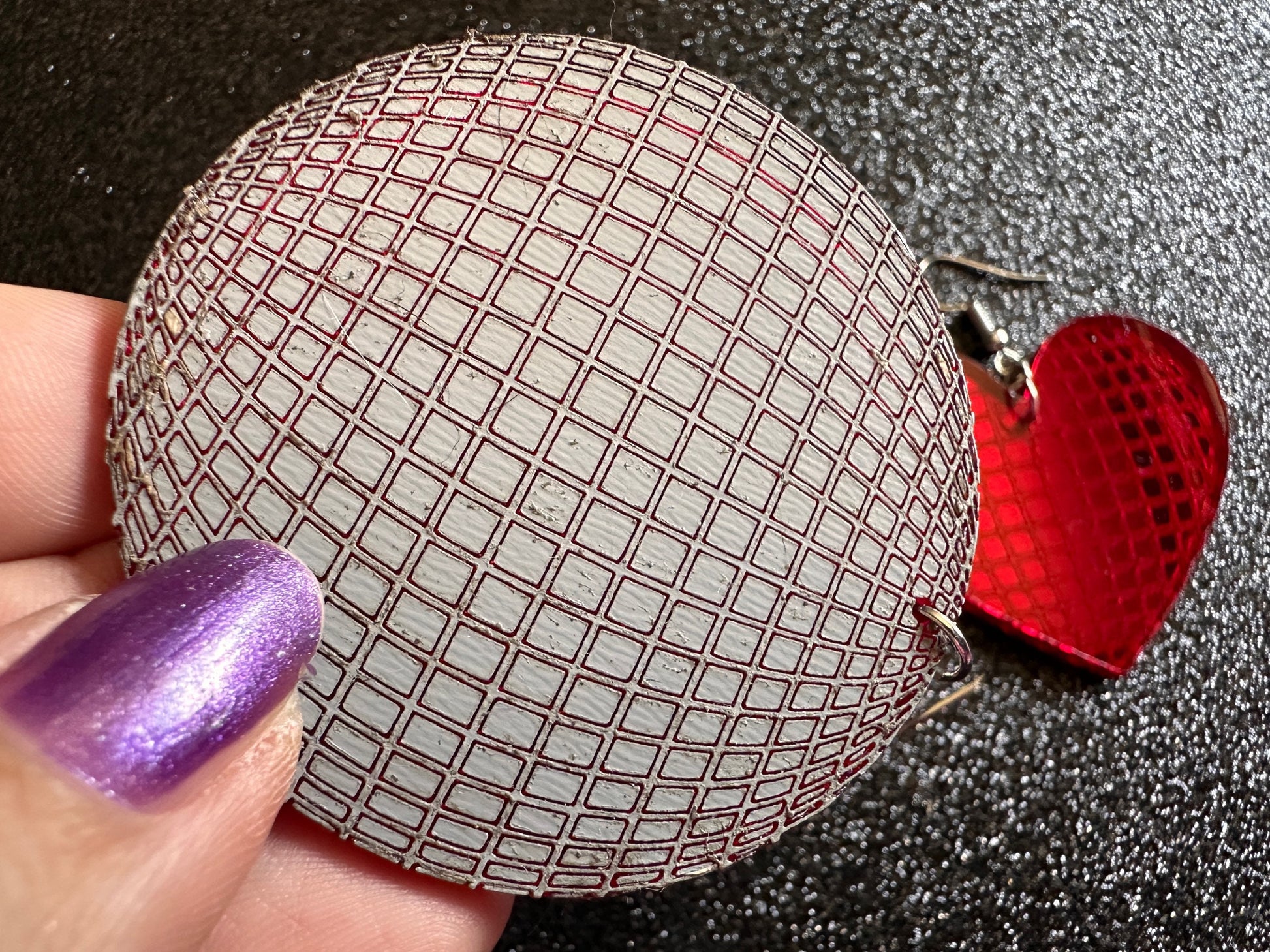 Disco Ball Earrings: Mirrored Laser Cut Acrylic Disco Balls & Hearts, Music, Musical, Retro, Party, Celebrate, Best Gifts for Her/Him/Them